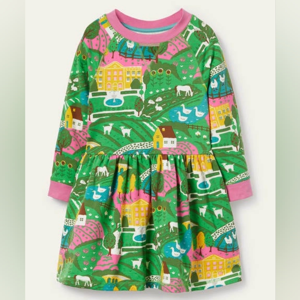Mini Boden farm sweat dress